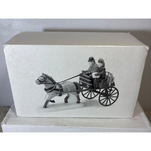 Department 56 Heritage Village Collection Red Christmas Sulky 1998 Collectible - Picture 1 of 12